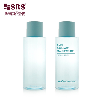 300ml Boş Deri Bakım Toner Plastik Yarım Şeffaf Paket PET Kozmetik Şişe