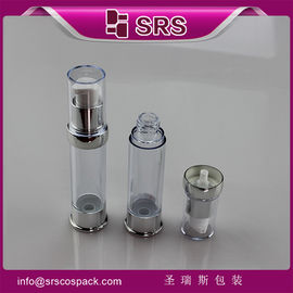 SRS 2015 En yeni tasarım plastik yuvarlak şeffaf lüks boş 15ml 20ml 30ml serum şişe