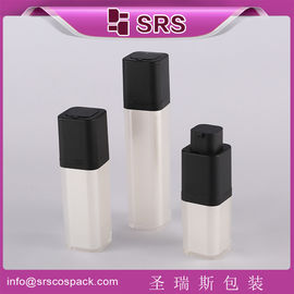 SRS 2015 yeni stil toptan 15ml 30ml 50ml kare akrilik havasız pompa boş şişe