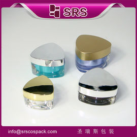 Üçgen şeklinde yeni tarz J080 10ml 15ml 30ml 50ml şeffaf plastik kavanoz