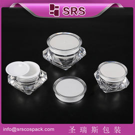 SRS China Üreticiler toptan 5ml 15ml 30ml 50ml plastik krem akrilik elmas kavanoz