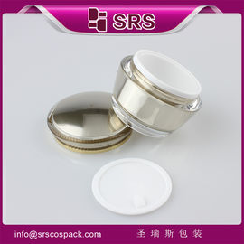 SRS ücretsiz numune boş 15ml 30ml 50ml yuvarlak plastik kozmetik ambalaj krem kavanozu toptan