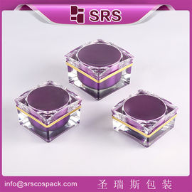 Shengruisi ambalajı J052-15ml 30ml 50ml kare akrilik krem kavanozu
