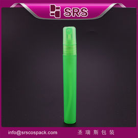 SRS toptan doğa rengi yuvarlak 10ml plastik parfüm pompa püskürtücü ile küçük kap