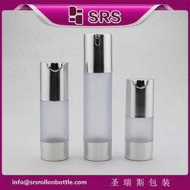 TA021 15 ml 30 ml 50 ml mat, gümüş omuzlu ve tabanı hava içermeyen şişe