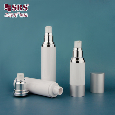 15ml 30ml 50ml Kozmetik Krem Lüks Yeniden Doldurulabilir Serum Yuvarlak Boş Havadan Yoksun Pompa Şişesi