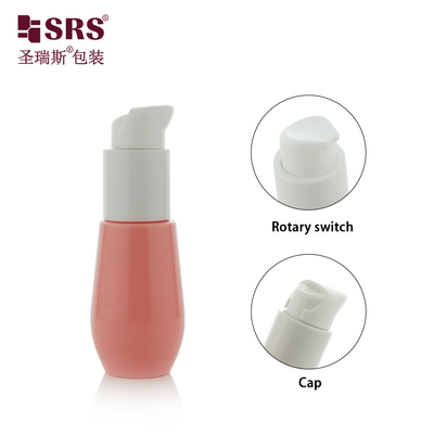 30ml Cute Enjeksiyon Özel Renkli Plastik Geri Dönüştürülmüş U Şekli Alt Losyon Pompası Pembe PET Şişe