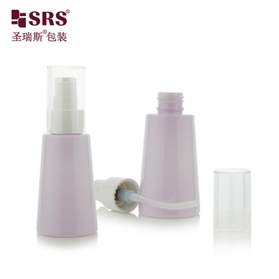 70ml Eşsiz Konus Şekli Özel Renkli Plastik Losyon Şişeleri PET Pompa Şişe
