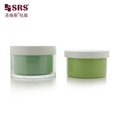 Plastik Boş Cilt Bakım Yüz Gel Paket 50ml 100ml 120ml Lüks Çift Duvarlı Krem Kavanoz Kozmetik