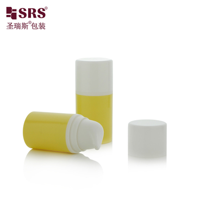 15ml 30ml Lüks Beyaz Parlak PP PCR Çevre dostu Losyon Pompası Şişeler Havasız Şişe 50ml