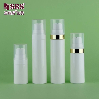 30 ml 50 ml Lüks zarif PCR PP Ekolojik malzeme diş macunu şişeleri Havasız pompa şişesi 15 ml