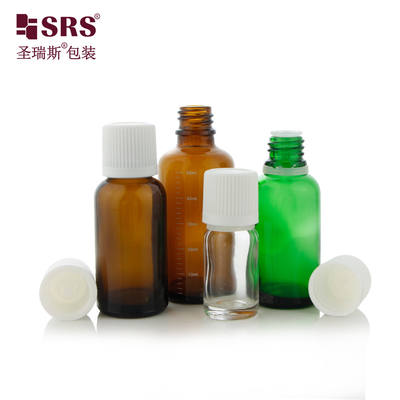 5ml 10ml 15ml 30ml 50ml 100ml 18/415 Çocuk Güvenli Kapak Cam Essential Oil Roller Ball Şişe