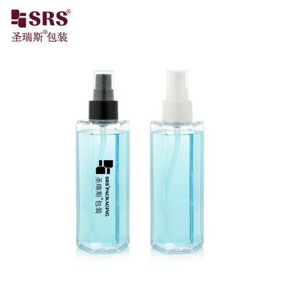 150ml Eşsiz Şekil Şeffaf Plastik Enjeksiyon Özel Renkli Sprey Pompası Boş PET Şişe
