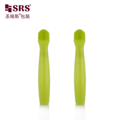 Enjeksiyon üfleme parlak yeşil renk bel şekli PETG Plastik Örnek 15ml Rulo Şişe
