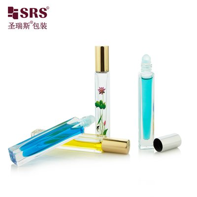 3D baskı ile şişelerde 10ml kare şekilli rulo çiçekler rulo topu şişe