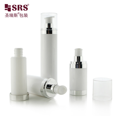 15ml 30ml 50ml Boş Kozmetik Paket Yüz Losyonu Pompası Değiştirilebilir Beyaz Havasız Şişe