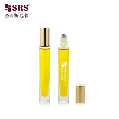 Yuvarlak Şekilli Şeffaf Cam Roller Top Şişeleri Parfüm Roll-On Şişe 10ml