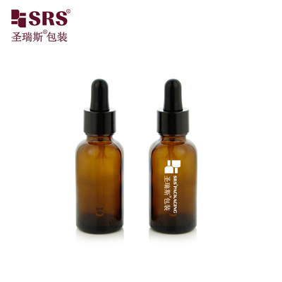30 ml 1 oz Boş Amber Esanslı Yağı Nakliye Hazırlıklı Stok Cam Damla Şişesi