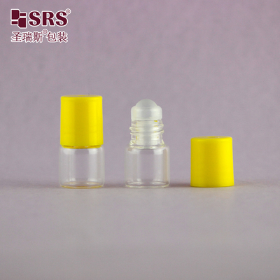 BLP-1ML Mini Seyahat Boyutu Şeffaf Cam Şişe Essential Oil Parfümü İçin Rol Top Şişe Sızıntı Yok