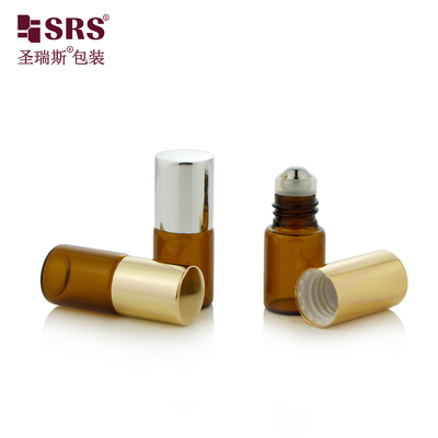2 ml Kapasite Amber Silindirik Cam Rollu Parfüm Şişesi