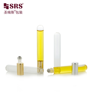 BLP-10ML Yuvarlak Altı Boş Şeffaf Tüplü Cam Rulo Essential Oil Flaskası Toptan Satış