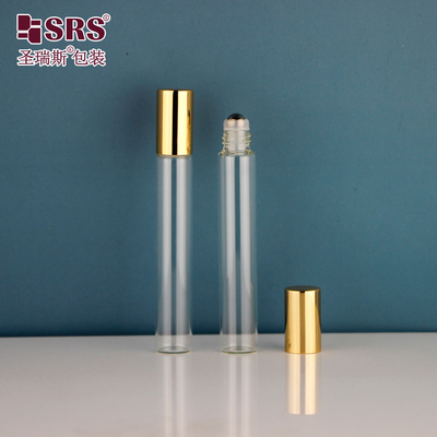 BLP-10ML Stok numuneleri Stok renk numuneleri için ücretsiz Açık Cam Roller Ball Roll On Via Şeffaf