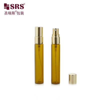 BLPA-8ML 15mm DIA Amber Boş Cam Flakon Fırlatma Tubu Fırlatma Şişesi Fine Mist Atomizer ile