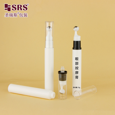 A0031 5ml 10ml 12ml 15ml AS PP hava içermeyen Boş Pompa Basınç Roller Top Şişesi Kozmetik Göz Gel Masaj Serumu Uygulayıcı