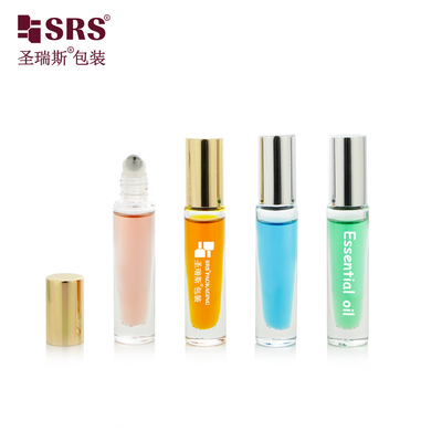 GB1-5ML Açık Lüks Yüksek Son Sızıntı Dayanıklı Cam Roller Çelik Top Şişe Alüminyum Kapağıyla Yuvarlak