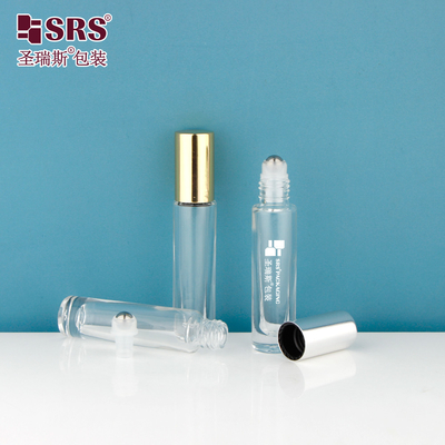 GB1-5ML Şeffaf Mini Seyahat Boyutu Kalın Alt Lüks Esansyel Yağ Cam Rulo Şişe Konteynerinde