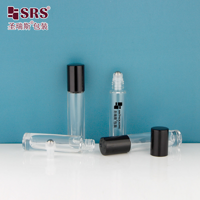 GB1-5ML Parfüm şişesi uygulayıcı için kalın alt lüks şeffaf cam roll-on çelik top