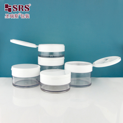 PETG003 Plastik Yuvarlak Kalın Duvarlı Enjeksiyon Açık Konforlu Flip Cap Plastik Kavanoz PETG'den yapılmış saç jeli için