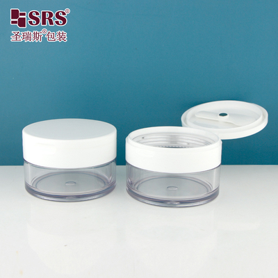 PETG003 PETG malzemesi Flip Cap Plastik kavanoz özelleştirme Beden fırçalama için açık şeffaf kap