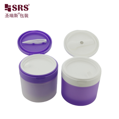 SRS1 120g 150g PP PCR Çevre dostu geri dönüştürülmüş plastik saç jeli vücut kremi kavanoz konteyner paketleme pinçe ile