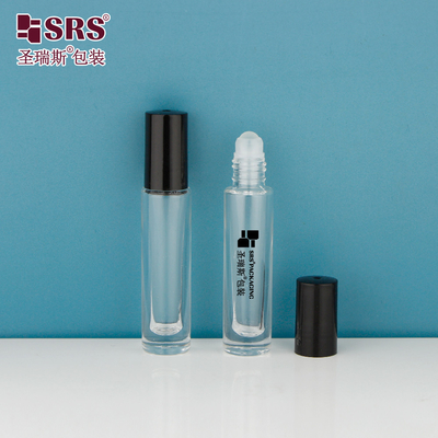 GB1-5ML Mini Cute High End Kalın Alt Şeffaf Açık Şişe Üzerindeki Rulo Essential Oil Parfüm Yuvarlak Uygulayıcı
