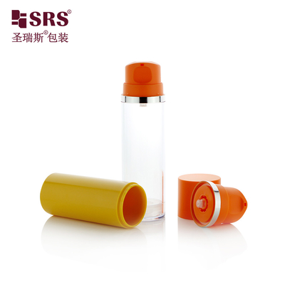 A0215 50ML 120ML 150ML Sıcak damgalama logosu AS Havasız şişe ücretsiz örnek özelleştirme rengi ile