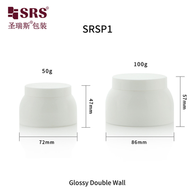 SRSP1 50g 100g Kalıcı Premium Kalite Sızıntı Kanıtlı Özel Yapılandırılabilir Özel Paketleme İhtiyaçlarınızı Karşılamak İçin Yapılmış PP Kavanozlar