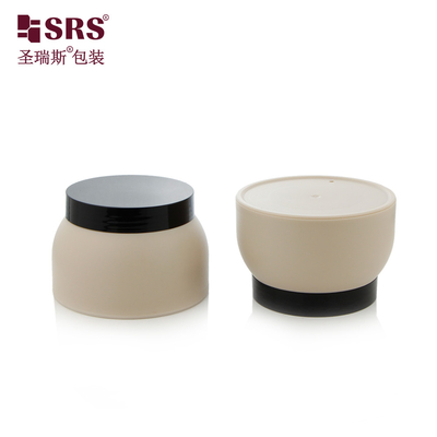 SRSP1 50g 100g Enjeksiyon Özellik Rengi Plastik PP Çift Duvarlı Konik Şekilli Kavanoz Beden Kremi İçin