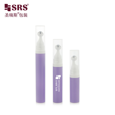 A0035 7.5ml 10ml 15ml Boya Dondurulmuş Mor Özel Renk Güzel Plastik PP PCR Geri Dönüştürülmüş Malzeme Serum Şişesi Üzerine Hava Almaz Rulo
