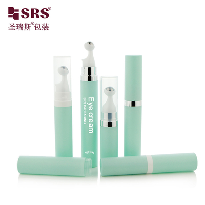 A0035 7.5ml 10ml 15ml yuvarlak hava geçirmez baskı stili Plastik PP PCR Göz Serumu Rol Masajı Çelik Top Şişe