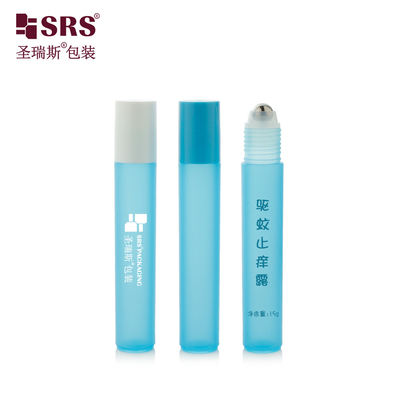 RPP-15ML Yarım Şeffaf Bebek Mavi Dondurulmuş Plastik Roller Uygulayıcı Silindir Kaşıntı Karşıtı Sıvı Şişeler Paketleme