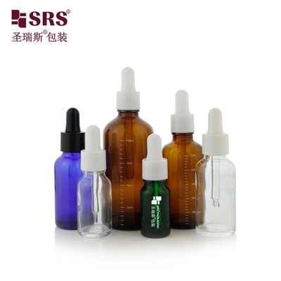 D001 Önemli Yağ Depolama Çözümü 18/415 5ml 10ml 15ml 20ml 30ml 50ml 100ml Boyutlarda Parlak Damlalı Cam Şişeler