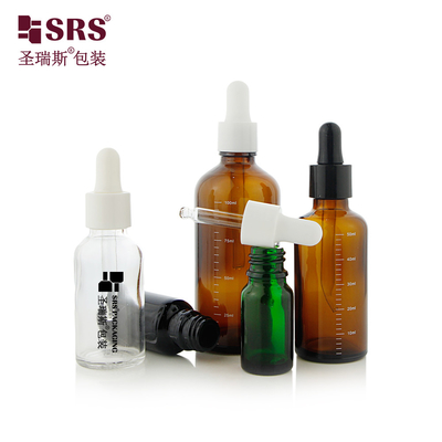 D001 Parlak damlaları olan Premium 18/415 cam şişeler 5ml ile 100ml arasında büyüklükte olan esansiyel yağlar için idealdir