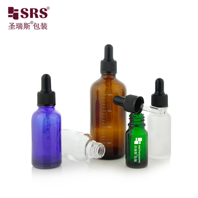 D002 5ml 10ml 15ml 20ml 30ml 50ml 100ml 18/415 Eteriyel Yağlar İçin Cam Şişe Kabuklu Omuz Damla Uygulayıcı