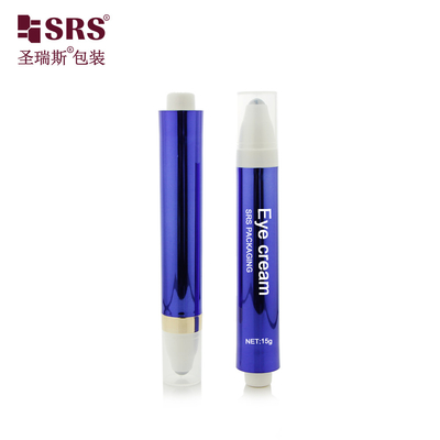 AY 10ML 15ML Dönüştürülmüş Plastik Pompa Dönüştürme Tasarımı Roller Ball Dark Circle Reducing Eye Cream için donanımlı şişe
