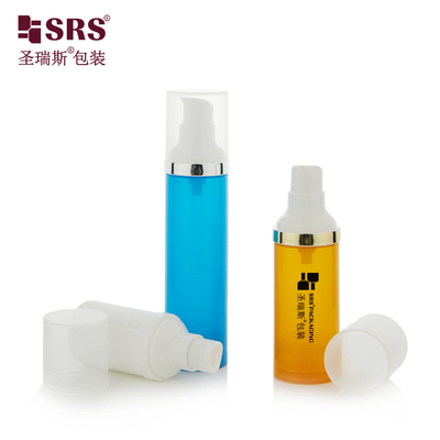 PA0205 15ml 30ml 50ml Çevre dostu PP Özel Renkli Havadan Yoksun Pompa Losyon Temel Sıvı Şişe Ambalajı