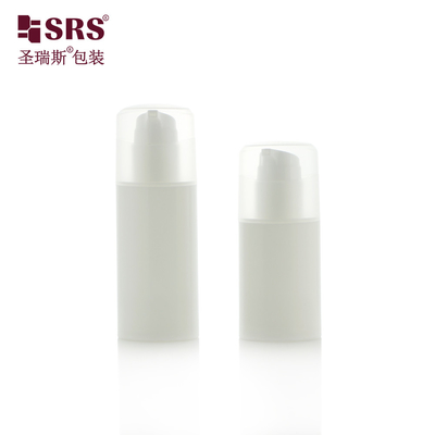 PA213 30ml 50ml Oval Şekil Özel Enjeksiyon Rengi Plastik PP Havasız Pompa Şişe Kozmetik Ambalaj
