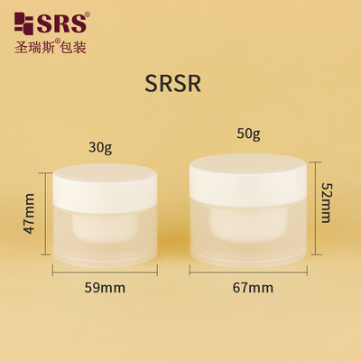 SRSR 30g 50g Boş Kozmetik Enjeksiyon Plastik Krem Kavanoz Değiştirilebilir Dondurulmuş Açık Kap