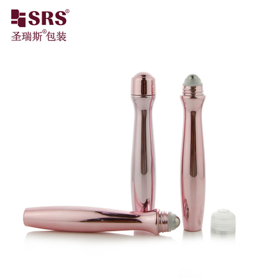 SRS8447-15ML Göz Jeli Yenilikçi Masaj Entegre Kozmetik Ambalajı İçin Şişelerde Parlak Metal PETG Rulo