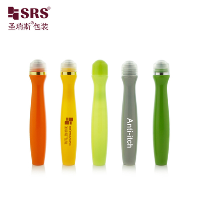 SRS8447-15ML Enjeksiyon Özel Renkli Radyan Şekilli PETG Şişe Kaşıntı Karşıtı Sıvı Rulo Top Şişe Özellik